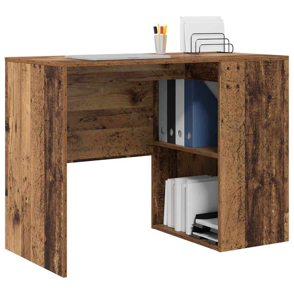 Desk with Shelf Old Wood 102 x 50 x 75 cm Engineered Wood