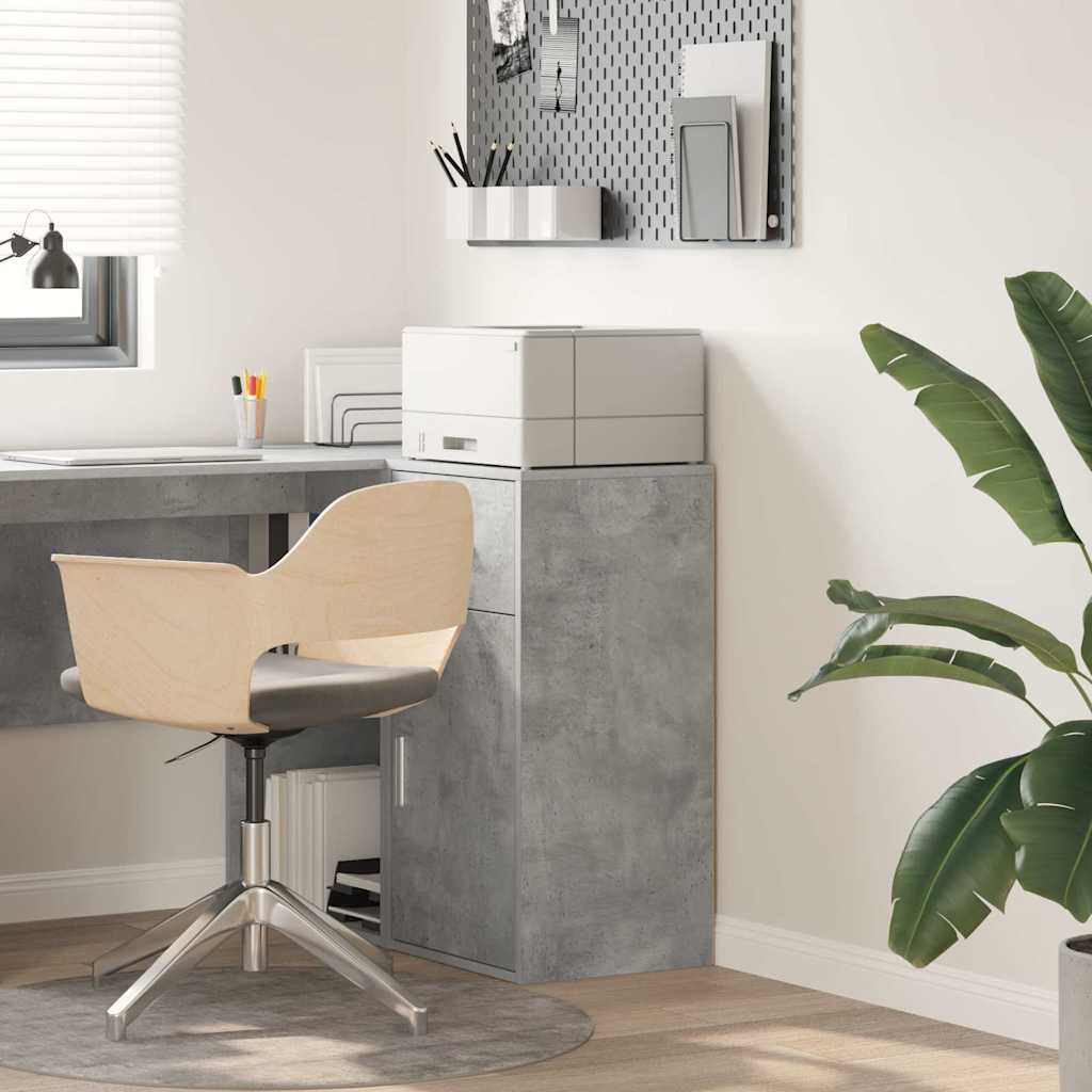Sideboard with Drawer Concrete Grey 38 x 34 x 75 cm