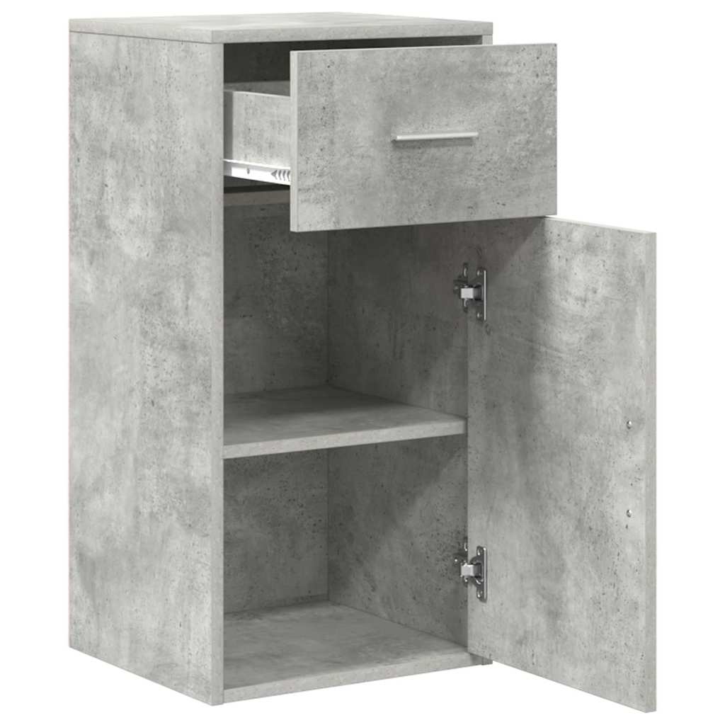 Sideboard with Drawer Concrete Grey 38 x 34 x 75 cm