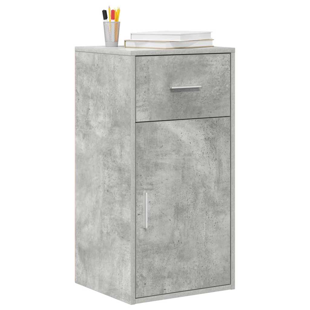 Sideboard with Drawer Concrete Grey 38 x 34 x 75 cm