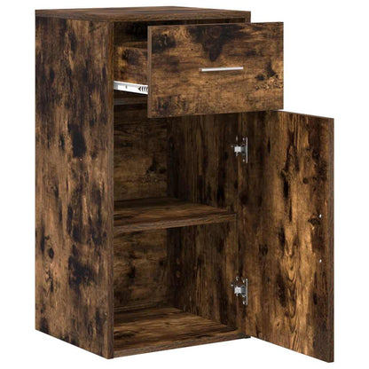 Sideboard with Drawer Smoked Oak 38 x 34 x 75 cm