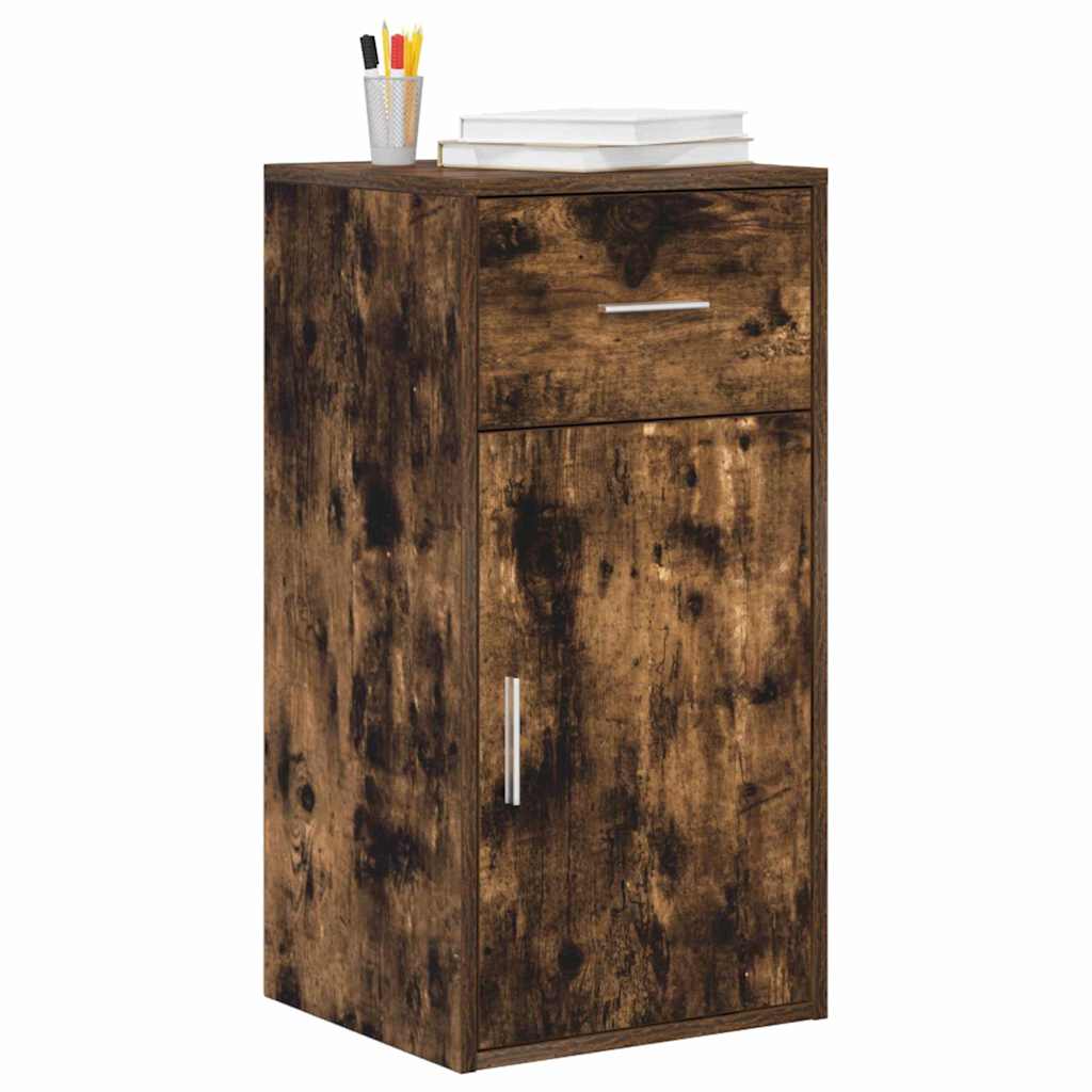 Sideboard with Drawer Smoked Oak 38 x 34 x 75 cm