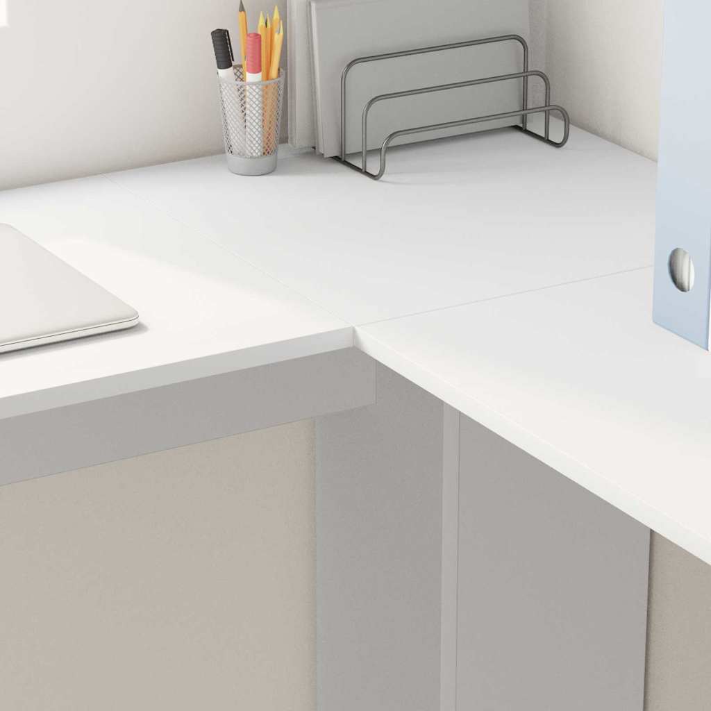 Corner Desk White 140 x 113.5 x 75 cm Engineered Wood