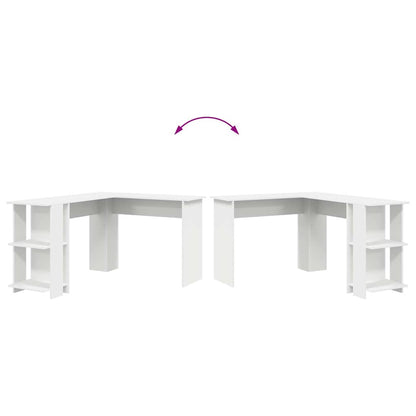 Corner Desk White 140 x 113.5 x 75 cm Engineered Wood