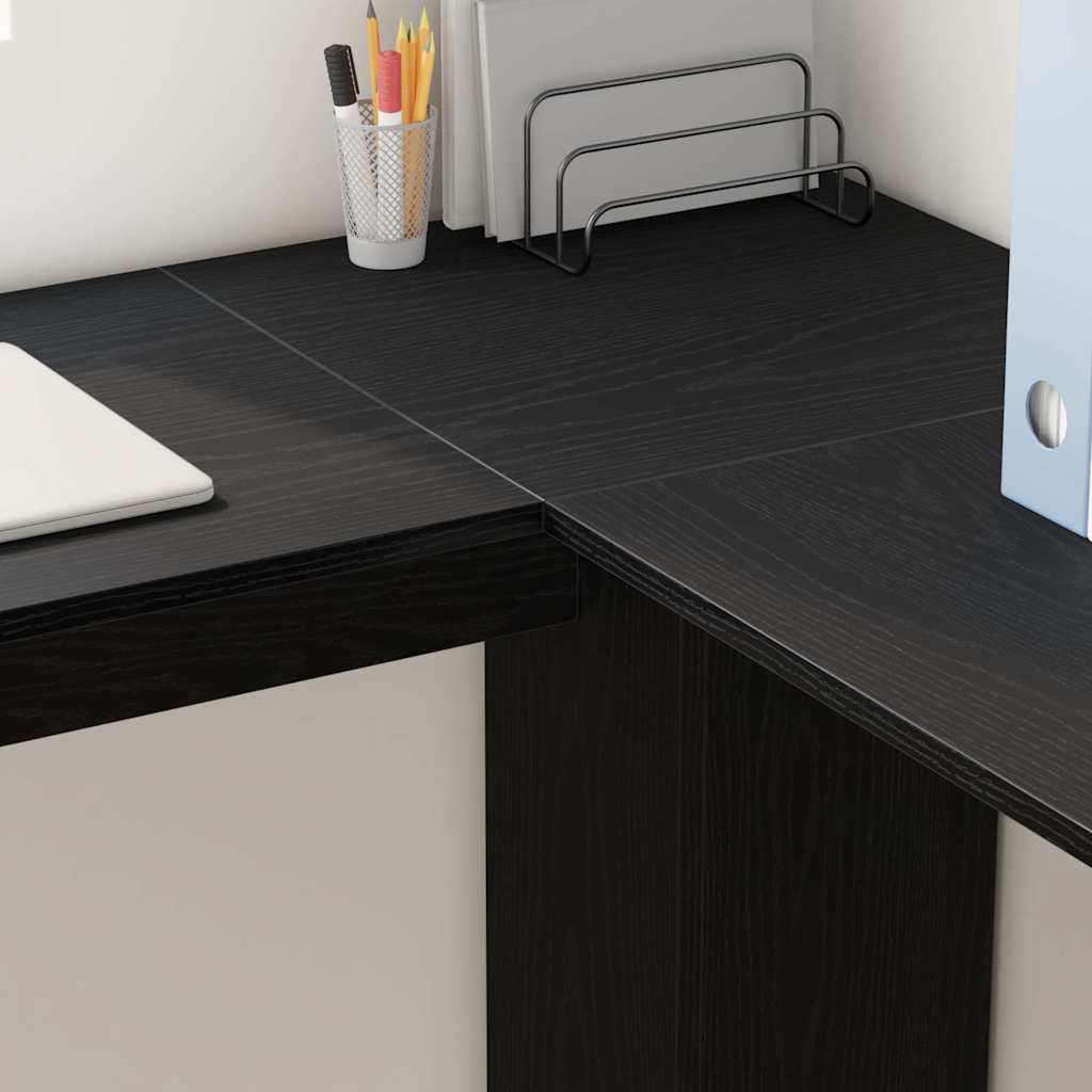 Corner Desk Black Oak Engineered Wood 140 x 113.5 x 75 cm
