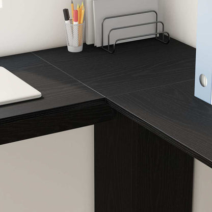 Corner Desk Black Oak Engineered Wood 140 x 113.5 x 75 cm