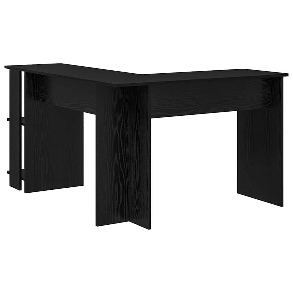 Corner Desk Black Oak Engineered Wood 140 x 113.5 x 75 cm