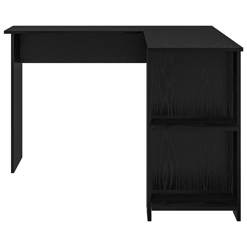 Corner Desk Black Oak Engineered Wood 140 x 113.5 x 75 cm