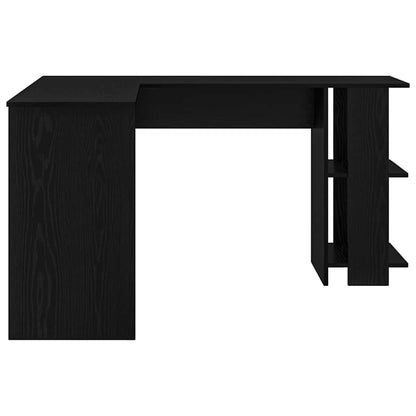 Corner Desk Black Oak Engineered Wood 140 x 113.5 x 75 cm