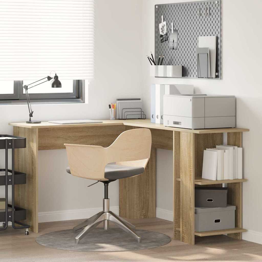Corner Desk Sonoma Oak 140 x 113.5 x 75 cm Engineered Wood