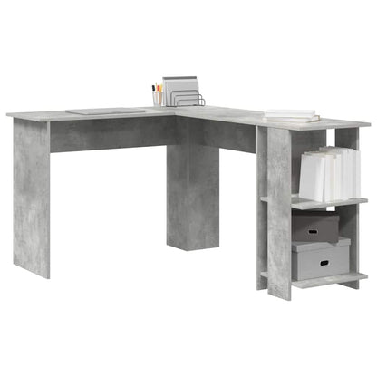 Corner Desk Concrete Grey Engineered Wood 140 x 113.5 x 75 cm