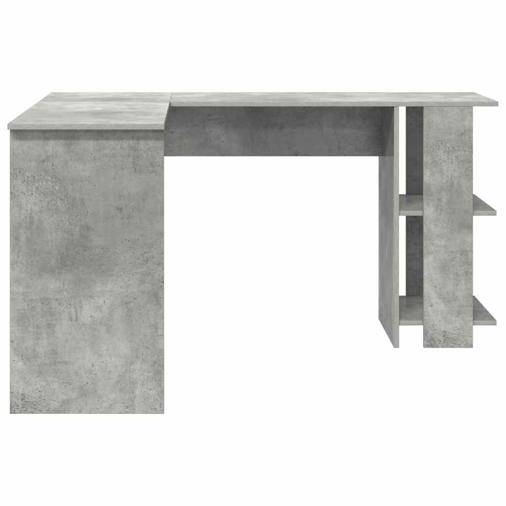 Corner Desk Concrete Grey Engineered Wood 140 x 113.5 x 75 cm
