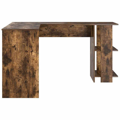 Corner Desk Smoked Oak 140 x 113.5 x 75 cm Engineered Wood