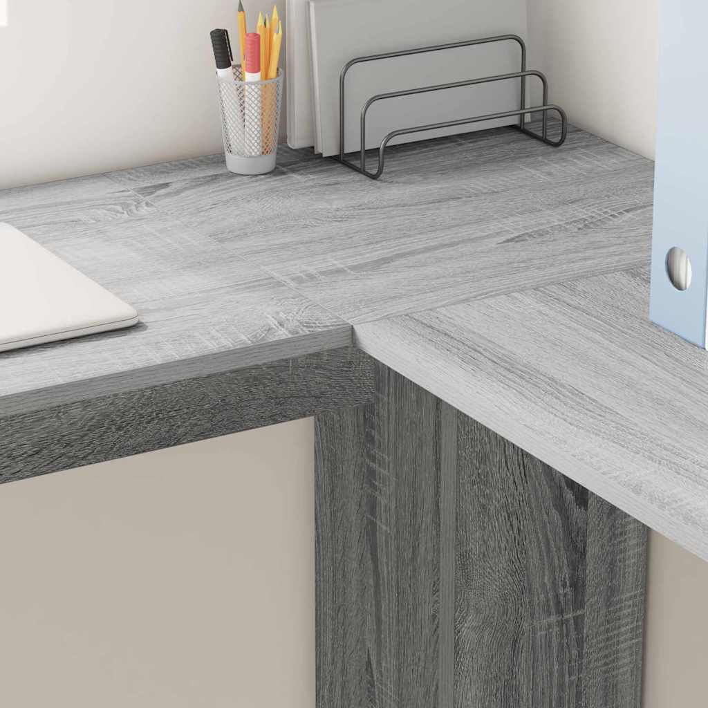 Corner Desk Grey Sonoma Engineered Wood 140 x 113.5 x 75 cm