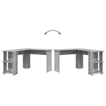 Corner Desk Grey Sonoma Engineered Wood 140 x 113.5 x 75 cm
