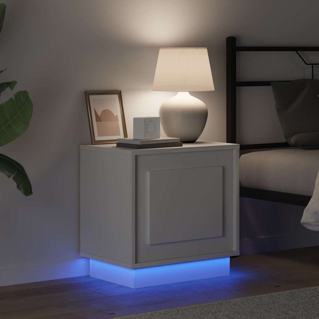 Bedside Cabinet White 44 x 34.5 x 45 cm Engineered Wood