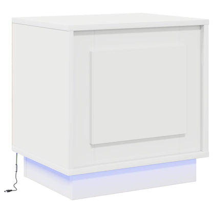 Bedside Cabinet White 44 x 34.5 x 45 cm Engineered Wood