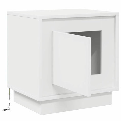 Bedside Cabinet White 44 x 34.5 x 45 cm Engineered Wood