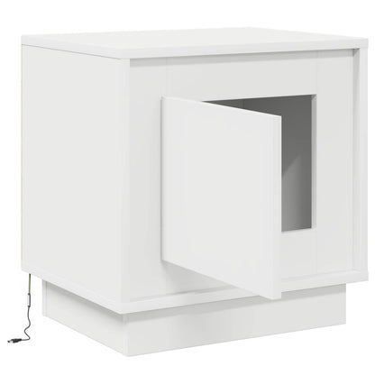Bedside Cabinet White 44 x 34.5 x 45 cm Engineered Wood