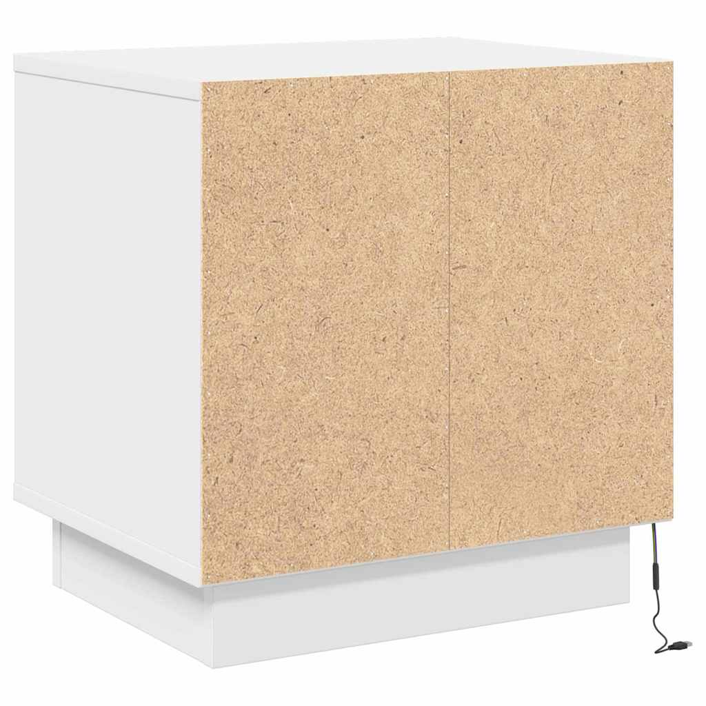 Bedside Cabinet White 44 x 34.5 x 45 cm Engineered Wood