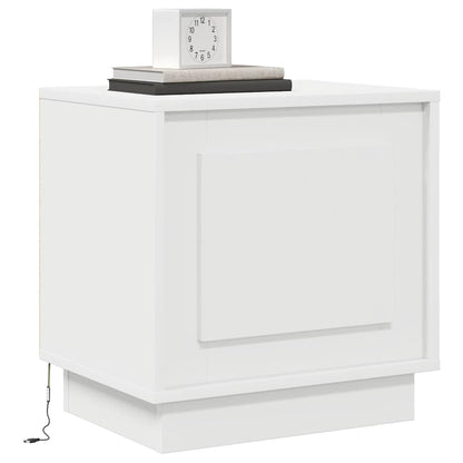 Bedside Cabinet White 44 x 34.5 x 45 cm Engineered Wood