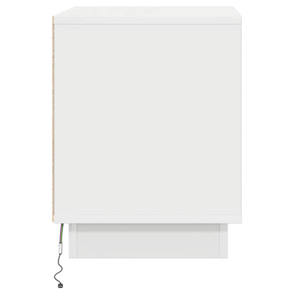 Bedside Cabinet White 44 x 34.5 x 45 cm Engineered Wood