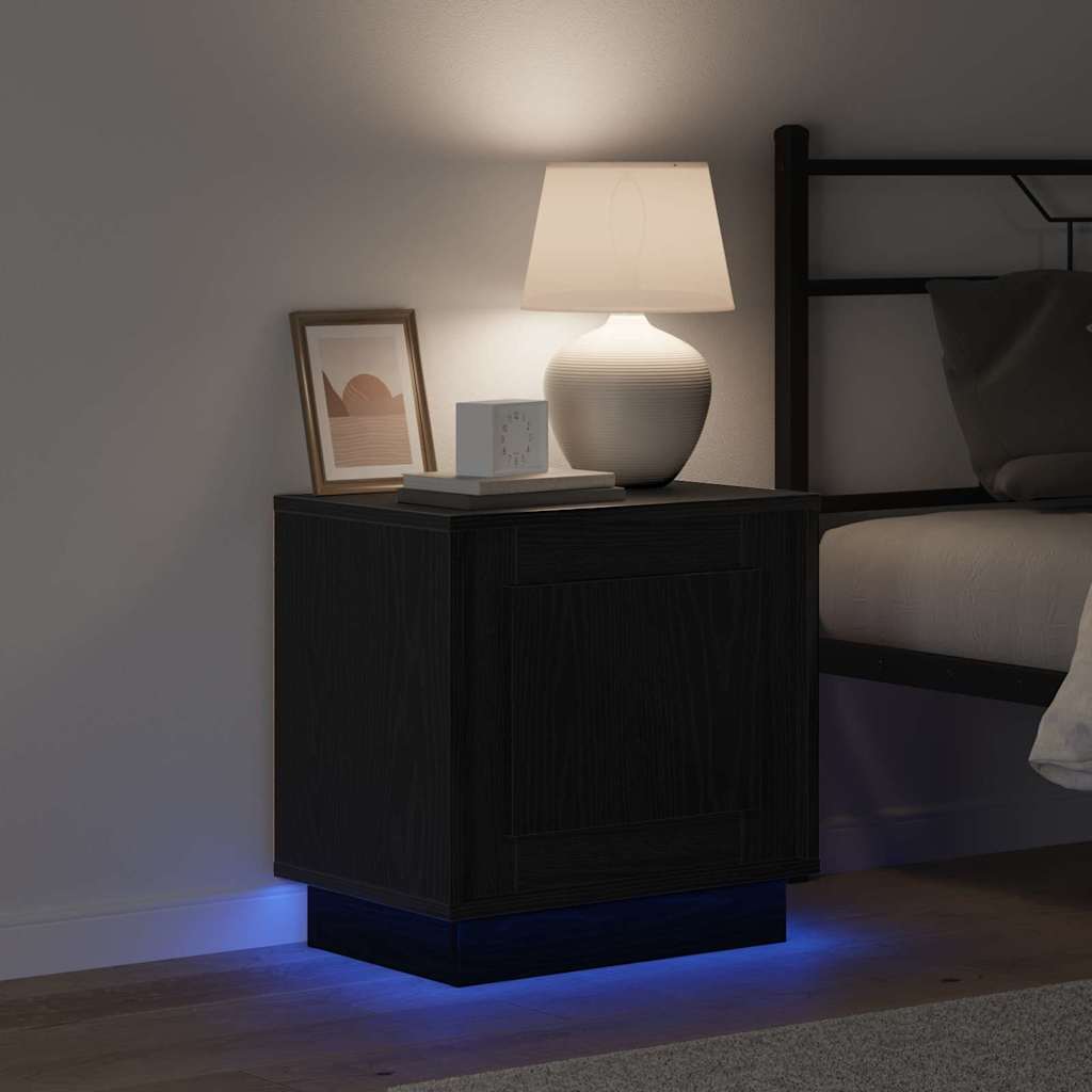 Bedside Cabinet Black 44 x 34.5 x 45 cm Engineered Wood