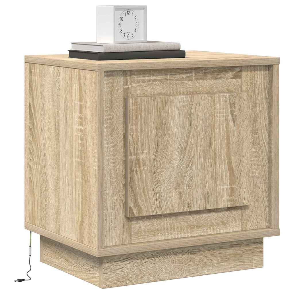 Bedside Cabinet Sonoma Oak 44 x 34.5 x 45 cm Engineered Wood