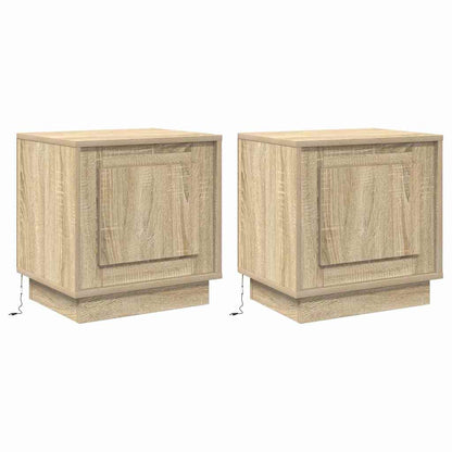 Bedside Cabinet 2 pcs Sonoma Oak 44 x 34.5 x 45 cm