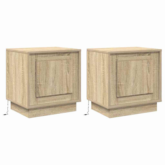 Bedside Cabinet 2 pcs Sonoma Oak 44 x 34.5 x 45 cm