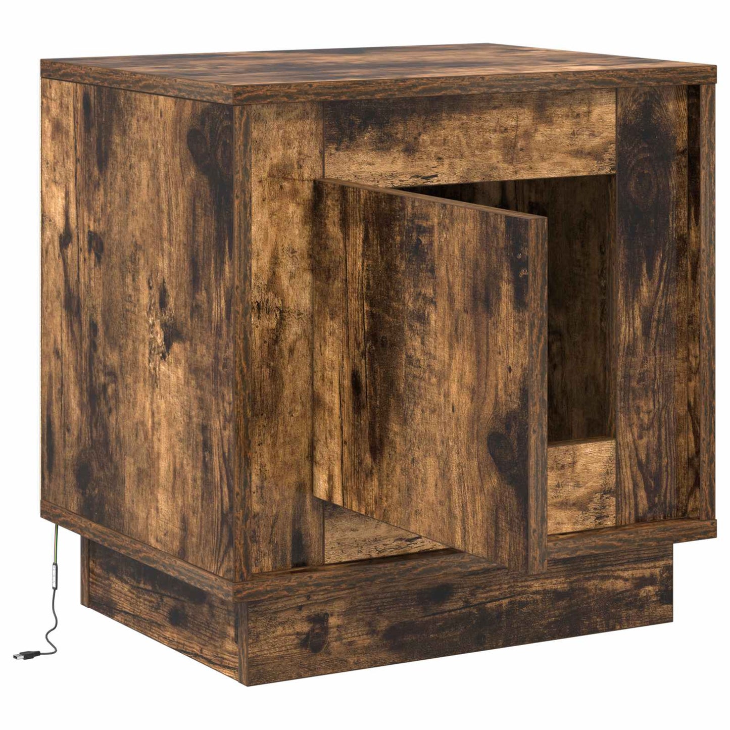 Bedside Cabinet Smoked Oak 44 x 34.5 x 45 cm Engineered Wood