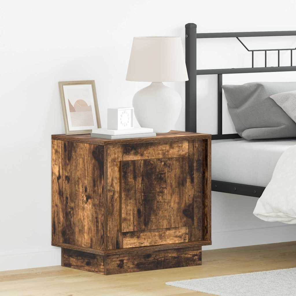 Bedside Cabinet 2 pcs Smoked Oak 44 x 34.5 x 45 cm