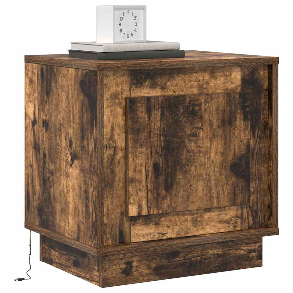 Bedside Cabinet 2 pcs Smoked Oak 44 x 34.5 x 45 cm