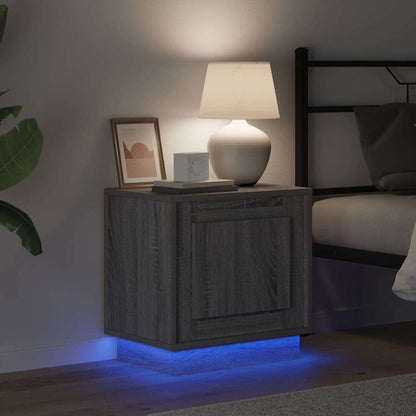 Bedside Cabinet Grey 44 x 34.5 x 45 cm Engineered Wood