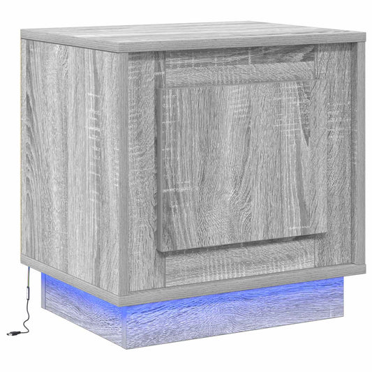 Bedside Cabinet Grey 44 x 34.5 x 45 cm Engineered Wood