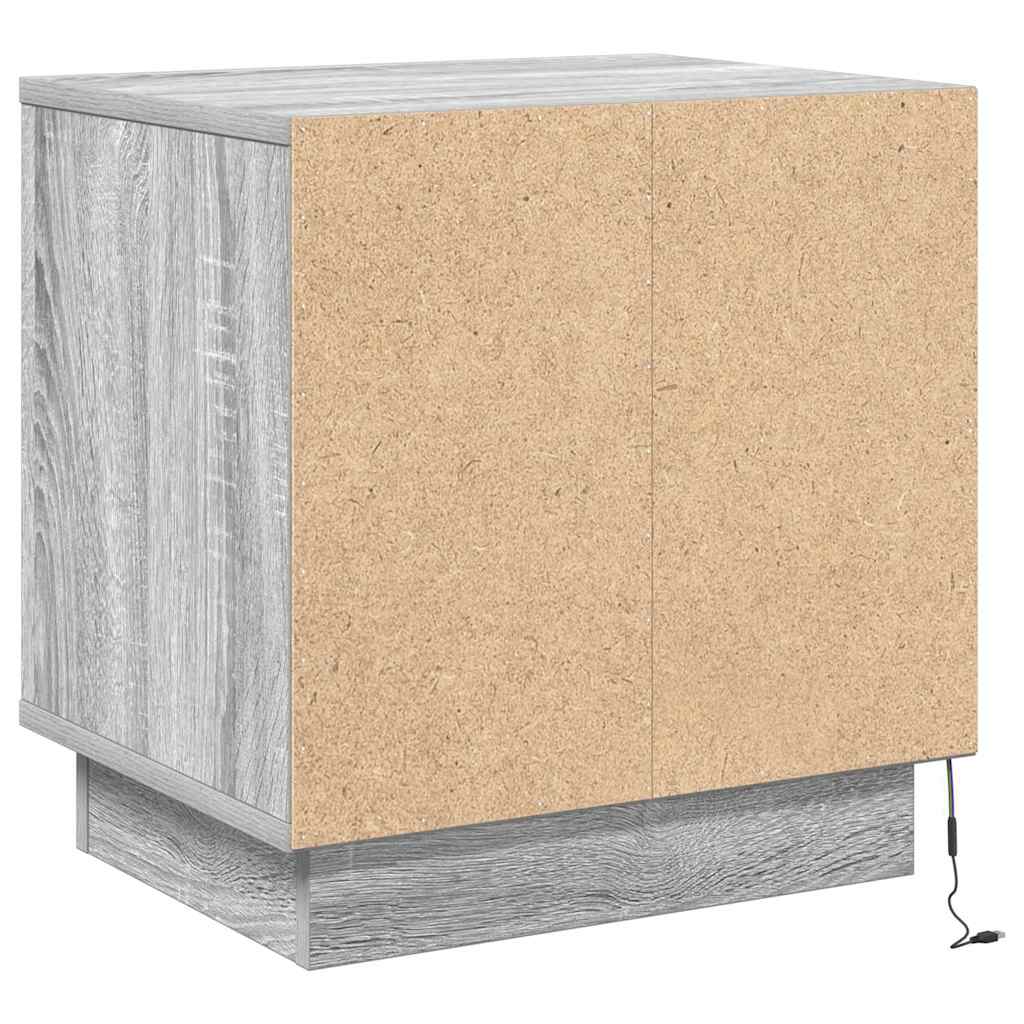 Bedside Cabinet Grey 44 x 34.5 x 45 cm Engineered Wood