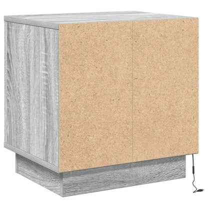 Bedside Cabinet Grey 44 x 34.5 x 45 cm Engineered Wood