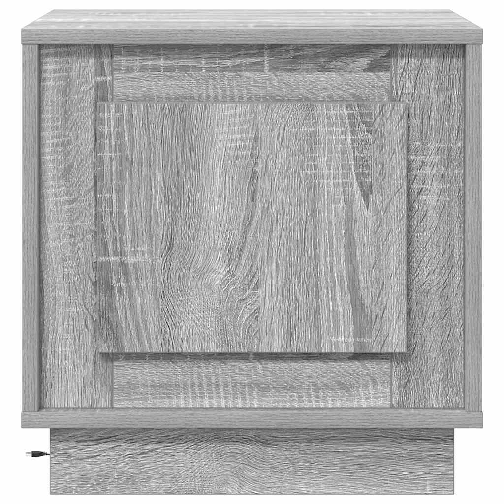 Bedside Cabinet Grey 44 x 34.5 x 45 cm Engineered Wood