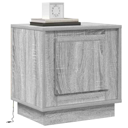 Bedside Cabinet Grey 44 x 34.5 x 45 cm Engineered Wood