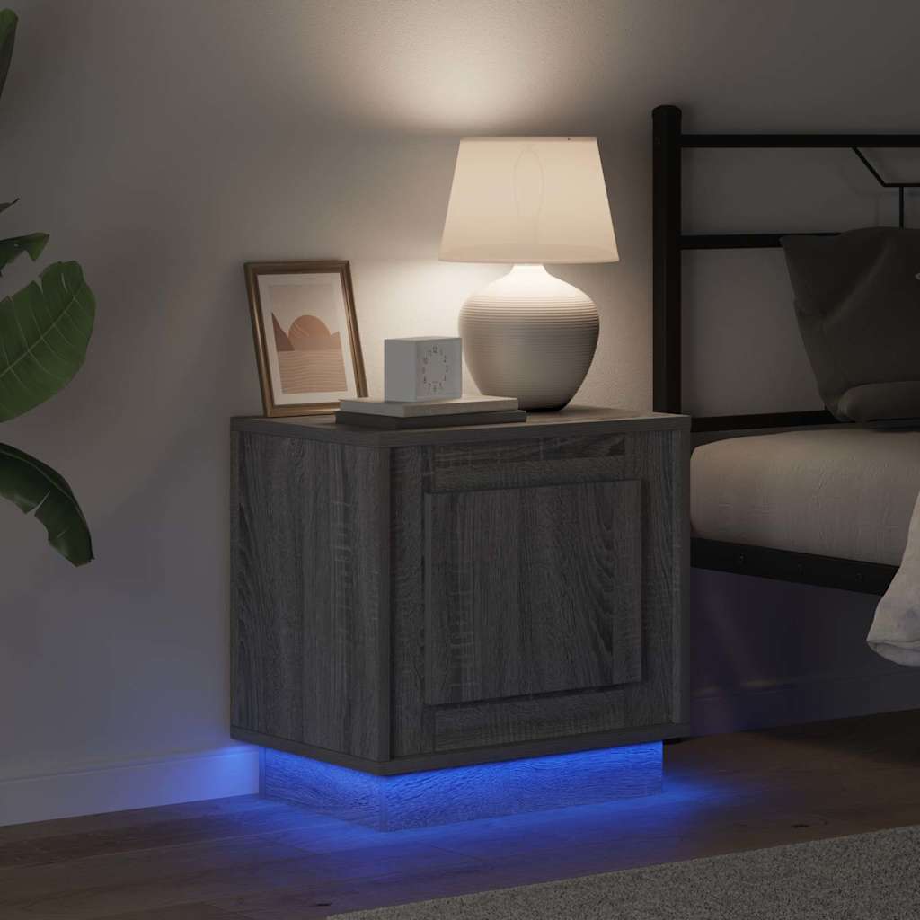 Bedside Cabinet 2 pcs Grey 44 x 34.5 x 45 cm Engineered Wood