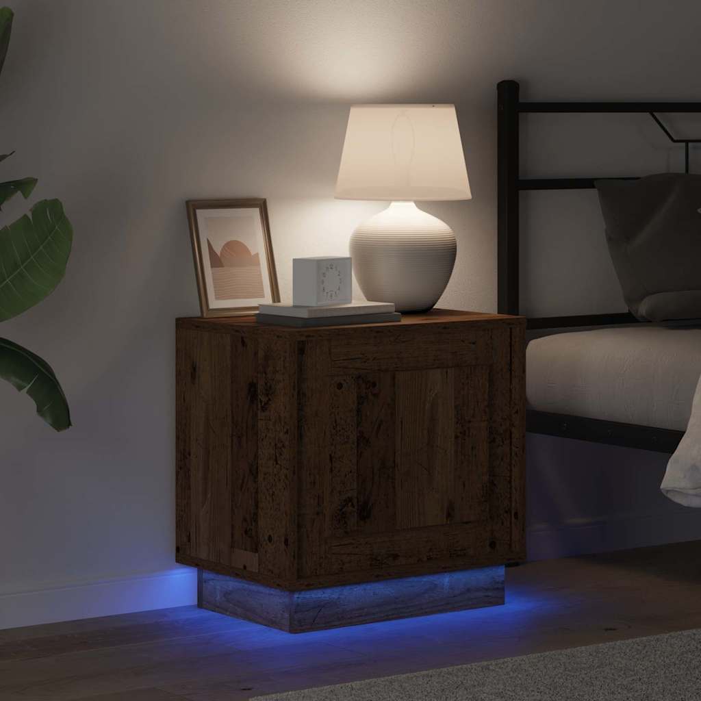 Bedside Cabinet 2 pcs Old Wood 44 x 34.5 x 45 cm