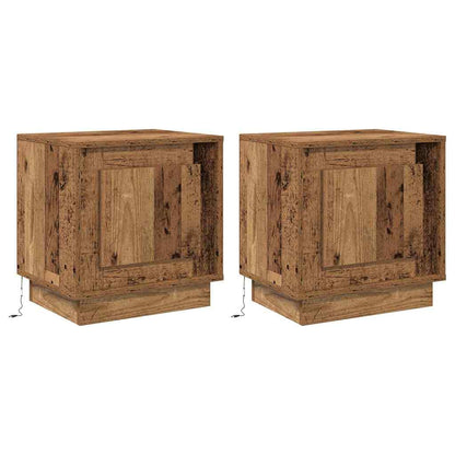 Bedside Cabinet 2 pcs Old Wood 44 x 34.5 x 45 cm
