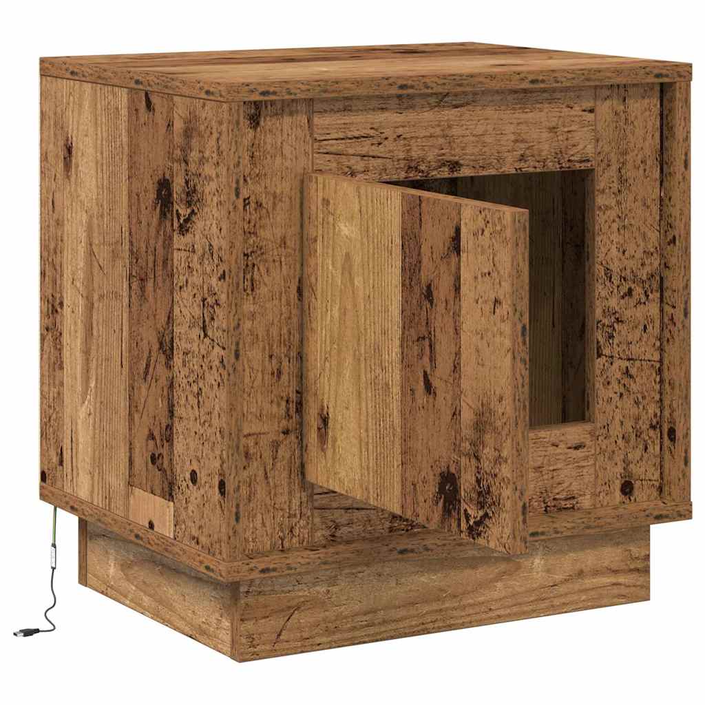 Bedside Cabinet 2 pcs Old Wood 44 x 34.5 x 45 cm