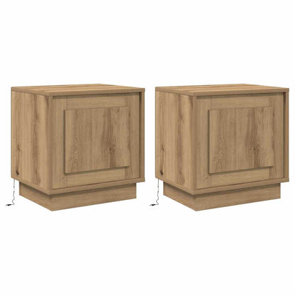 Bedside Cabinet 2 pcs Artisan Oak 44 x 34.5 x 45 cm