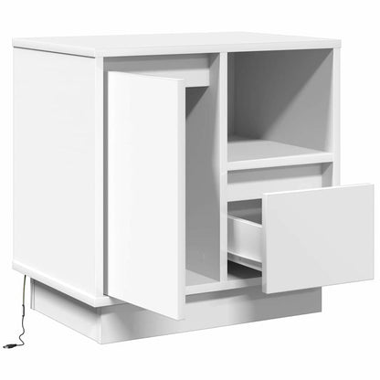 Bedside Cabinet White 50 x 34.5 x 50 cm Engineered wood