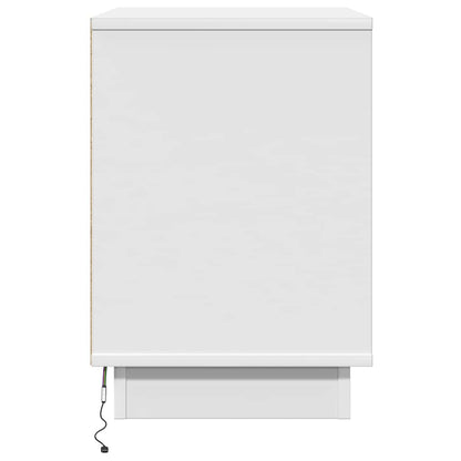 Bedside Cabinet White 50 x 34.5 x 50 cm Engineered wood