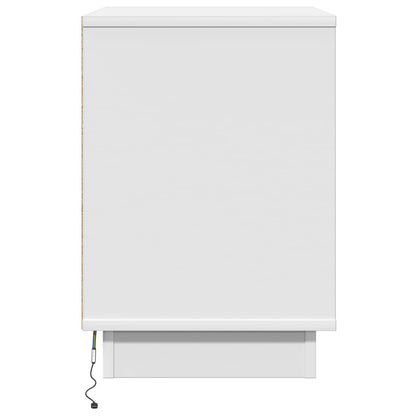 Bedside Cabinet White 50 x 34.5 x 50 cm Engineered wood