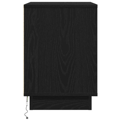 Bedside Cabinet Black Oak 50 x 34.5 x 50 cm Engineered wood