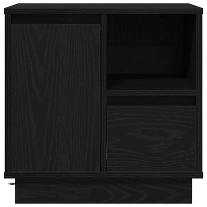 Bedside Cabinet with Drawer 2 pcs Black Oak 50 x 34.5 x 50 cm