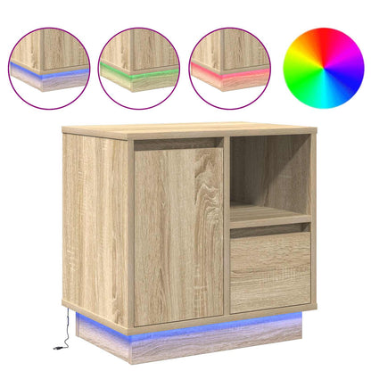 Bedside Cabinet Sonoma Oak 50 x 34.5 x 50 cm Engineered wood